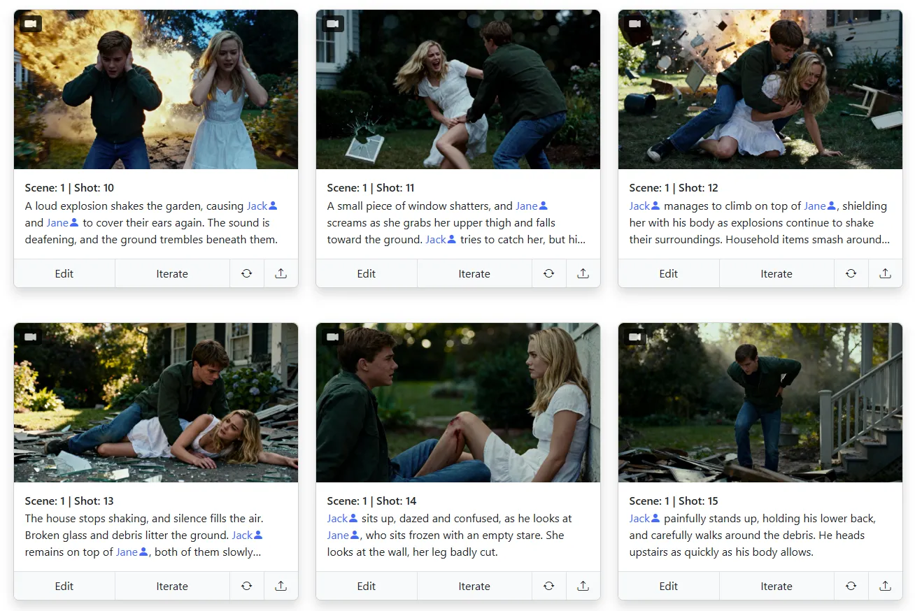 Storyboarder.ai interface
