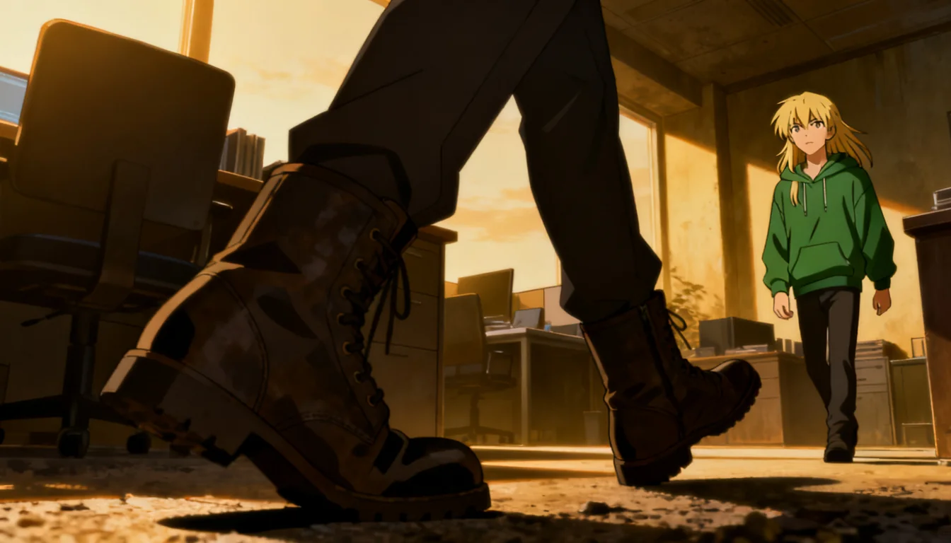 Storyboarder AI insert shot with an unwanted character visible in the background — AI storyboard generator pulling in an unintended person