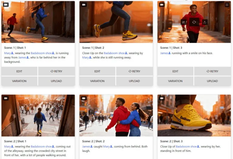 AI storyboard — character close-up shot